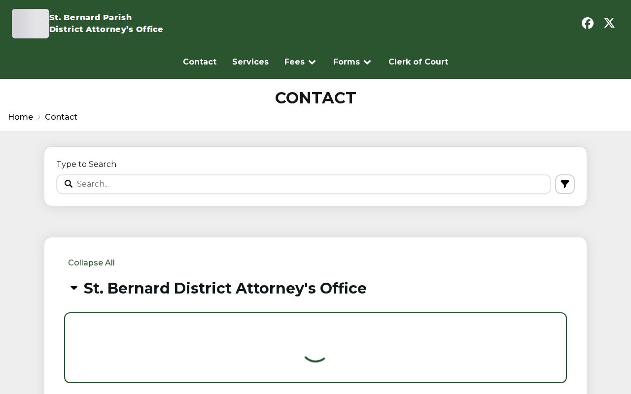 St. Bernard Parish criminal court case division and victim assistance contacts