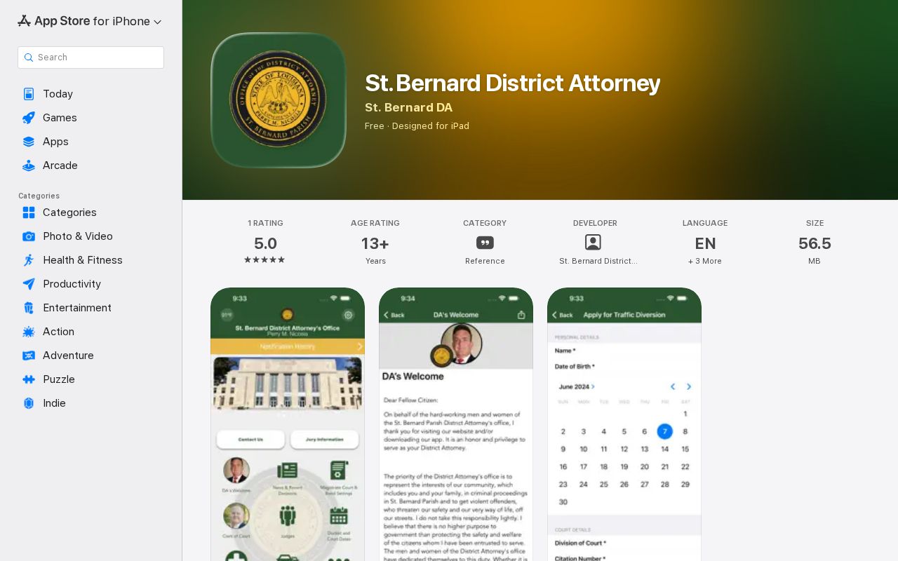 St. Bernard Parish criminal court case docket calendar mobile app